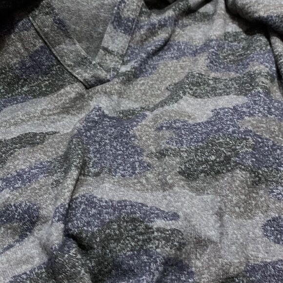 Lucky brand | Women’s Boho Soft Navy Blue Camouflage Hoodie Sweatshirt - Picture 11 of 11